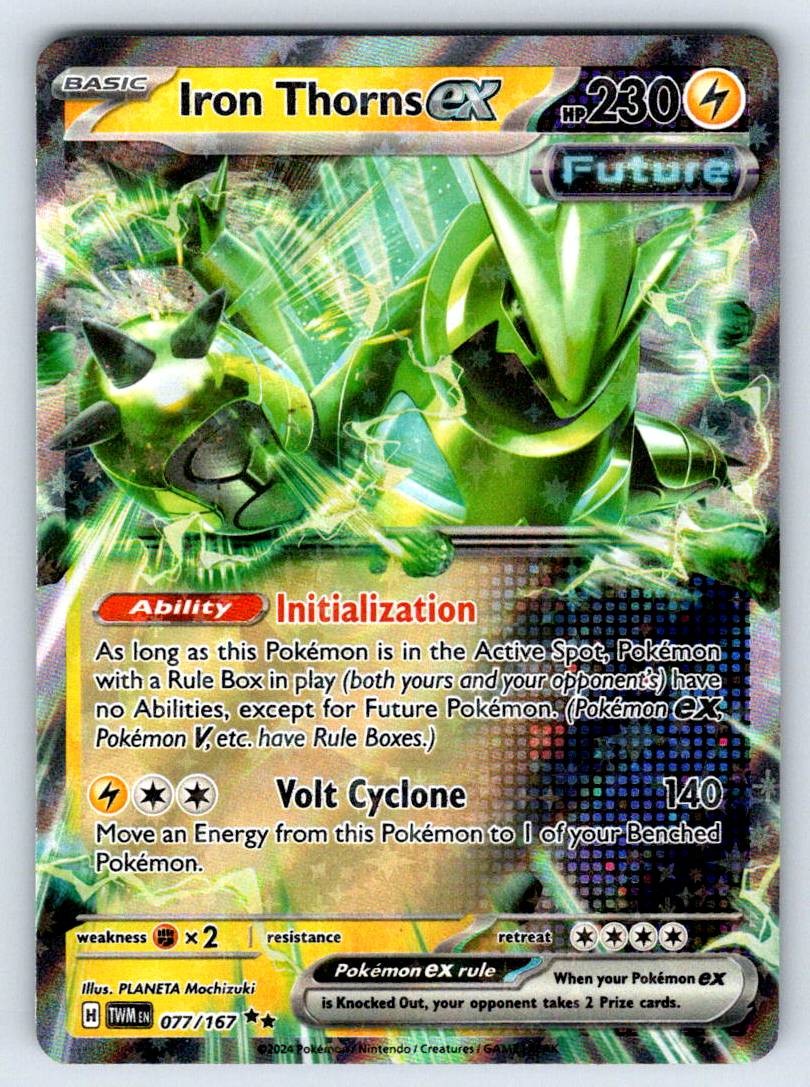 Iron Thorns ex SV: Prismatic Evolutions PRE 032/131 NM PLANETA Mochizuki