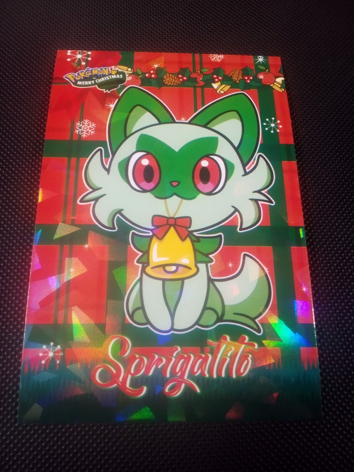 Pokemon 2024 Card Database Christmas Sprigatito #2 Cracked Holo Peru US Seller