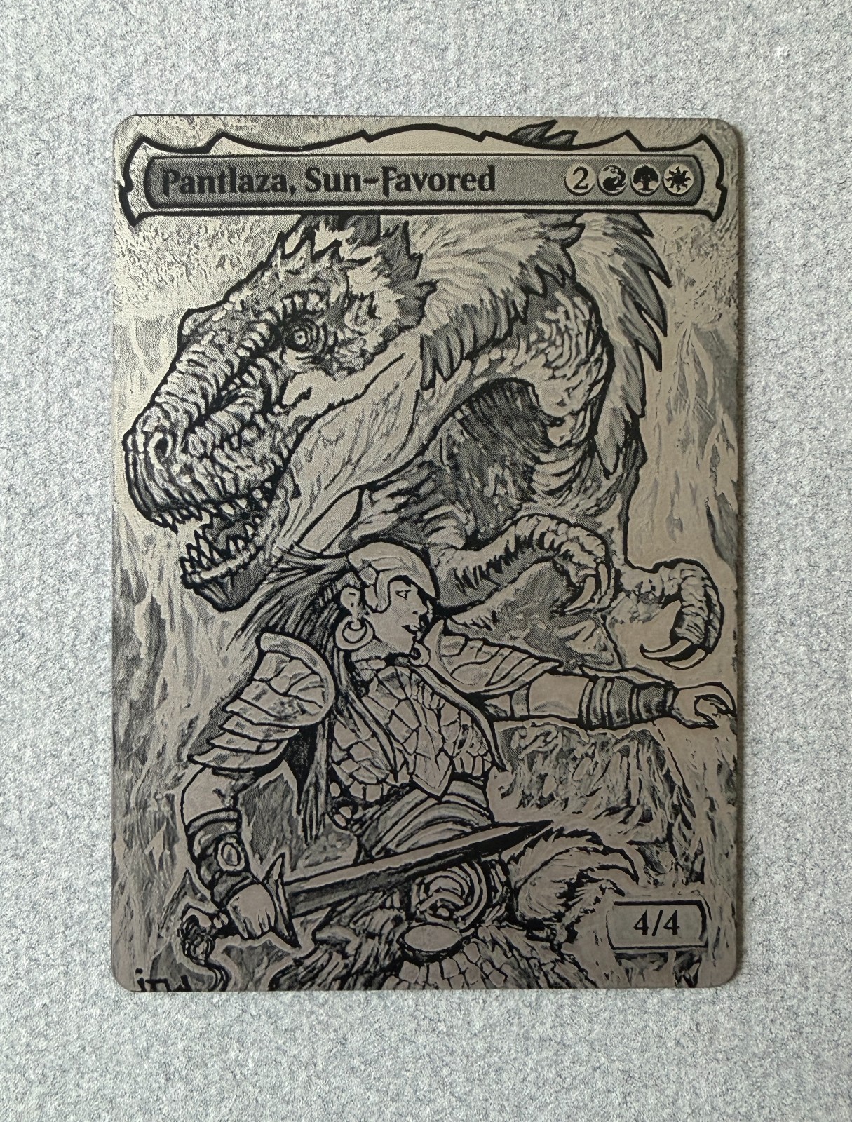 Magic MTG Assorted Laser Engraved Steel Token/Commander Anime Girls white_alters