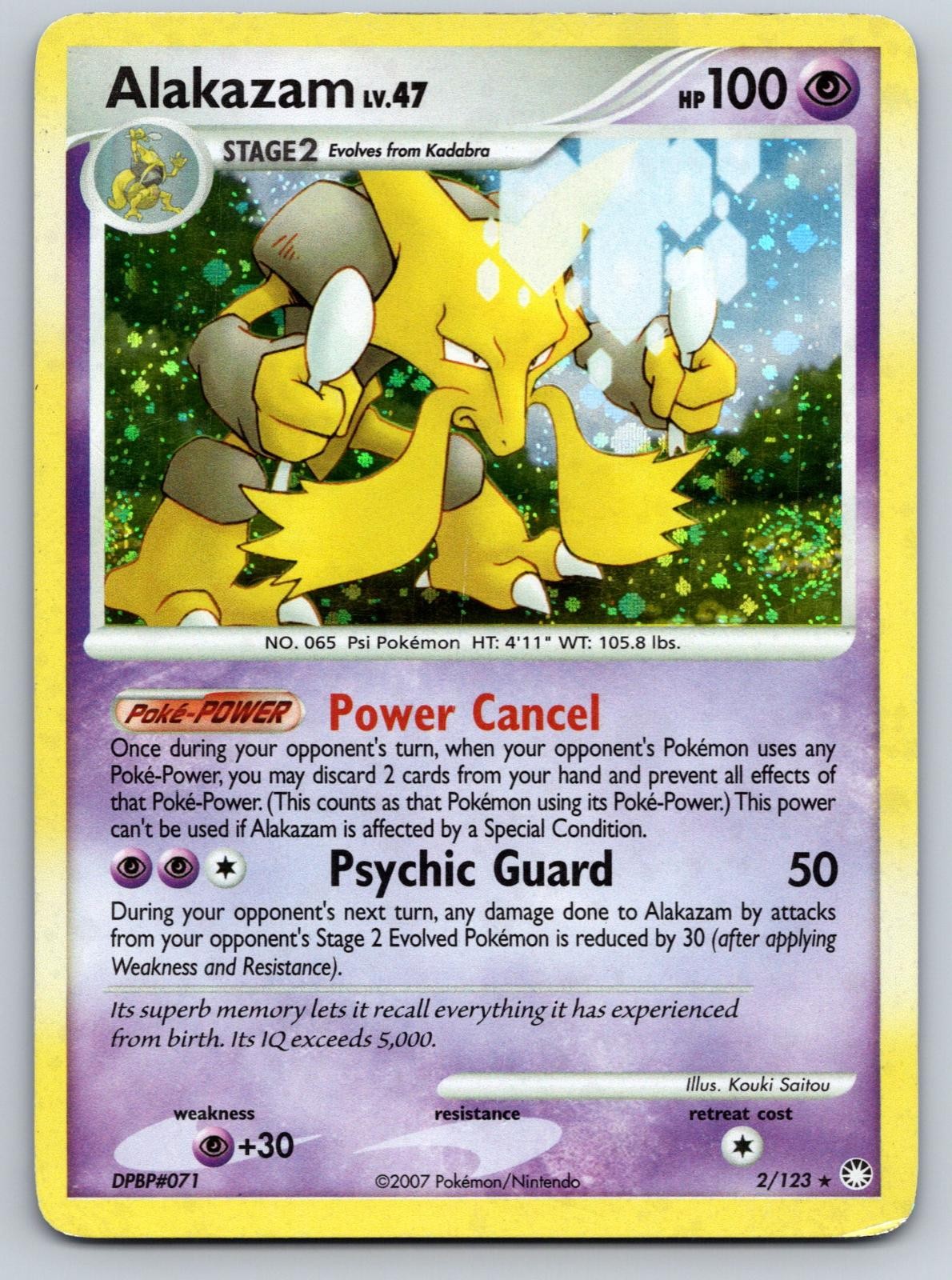 Alakazam 2/123 Holo Rare Mysterious Treasures Pokemon Lightly Played