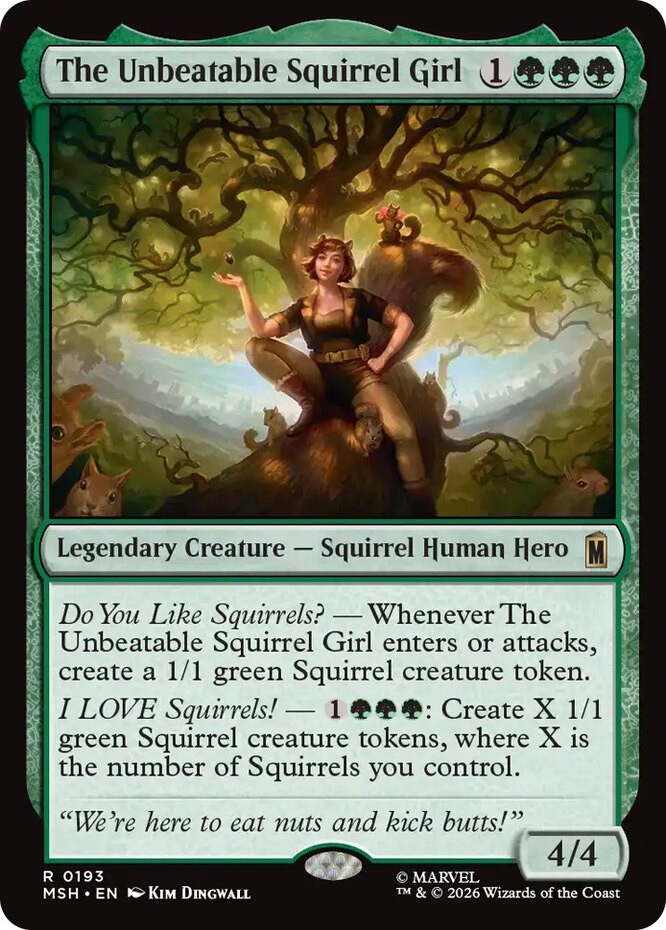 MTG The Unbeatable Squirrel Girl, NM-Mint, English Marvel Super Heroes