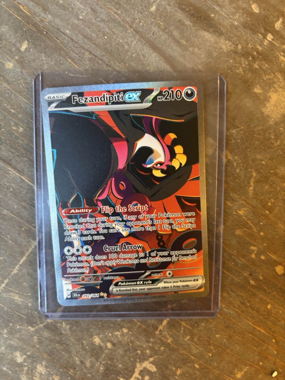 Pokemon TCG Fezandipiti ex SIR 092/064 SV Shrouded Fable EN Holo 210 HP