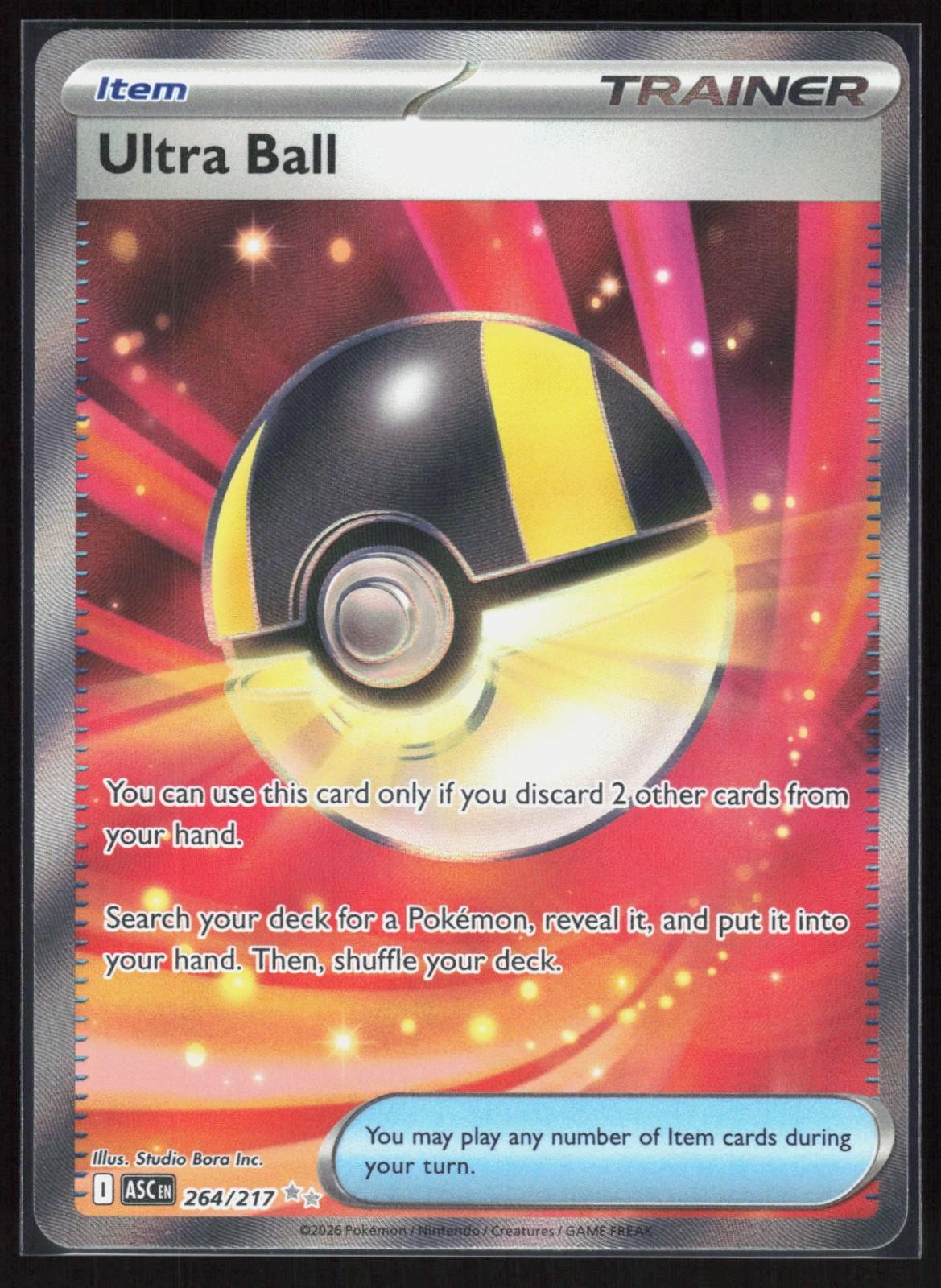 Ultra Ball 264/217 2026 Ultra Rare Ascended Heroes Pokemon Holo