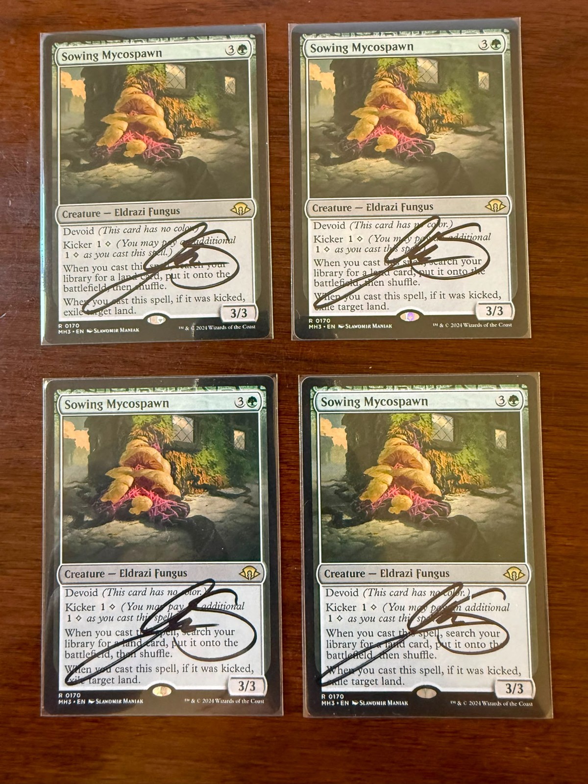 MTG magic the gathering – Sowing Mycospawn signed Slawomir Maniak