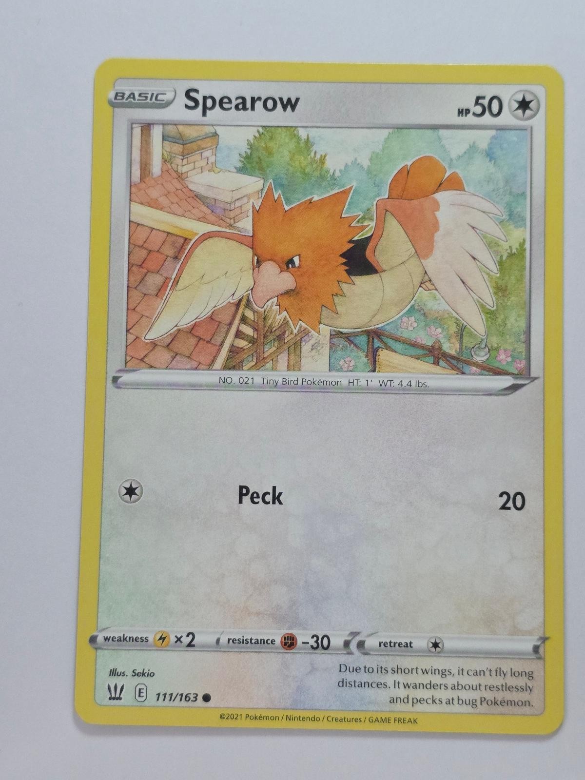 SPEAROW 111/163 COMMON BATTLE STYLES NM/M POKEMON