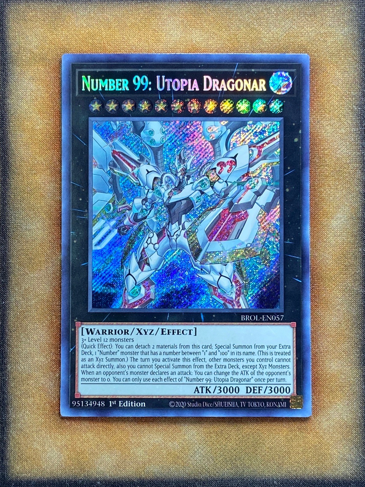 Yugioh Number 99: Utopia Dragonar BROL-EN057 Secret Rare 1st Ed NM