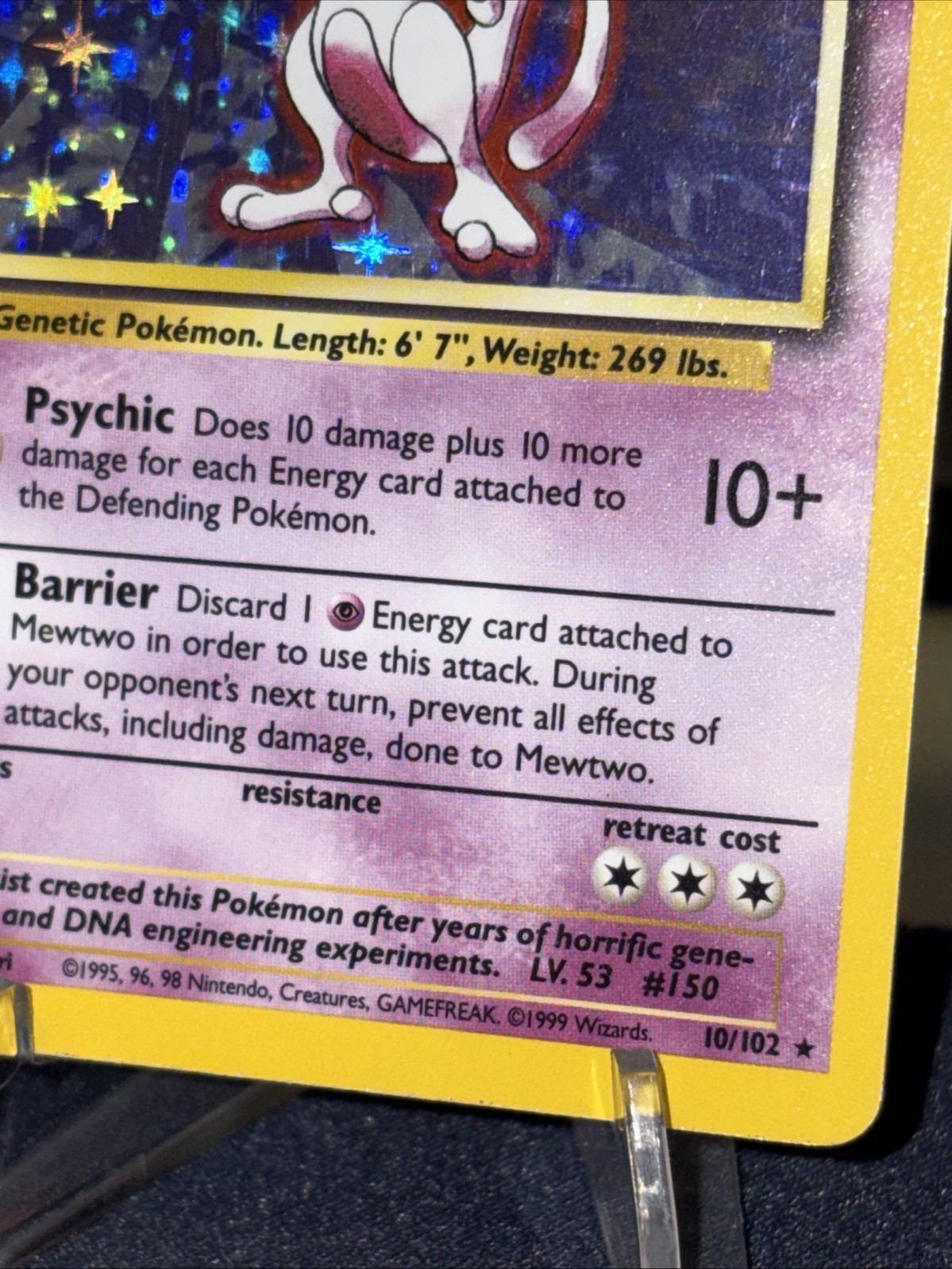 Pokémon TCG Mewtwo Base Set Holo 10/102 NM-LP