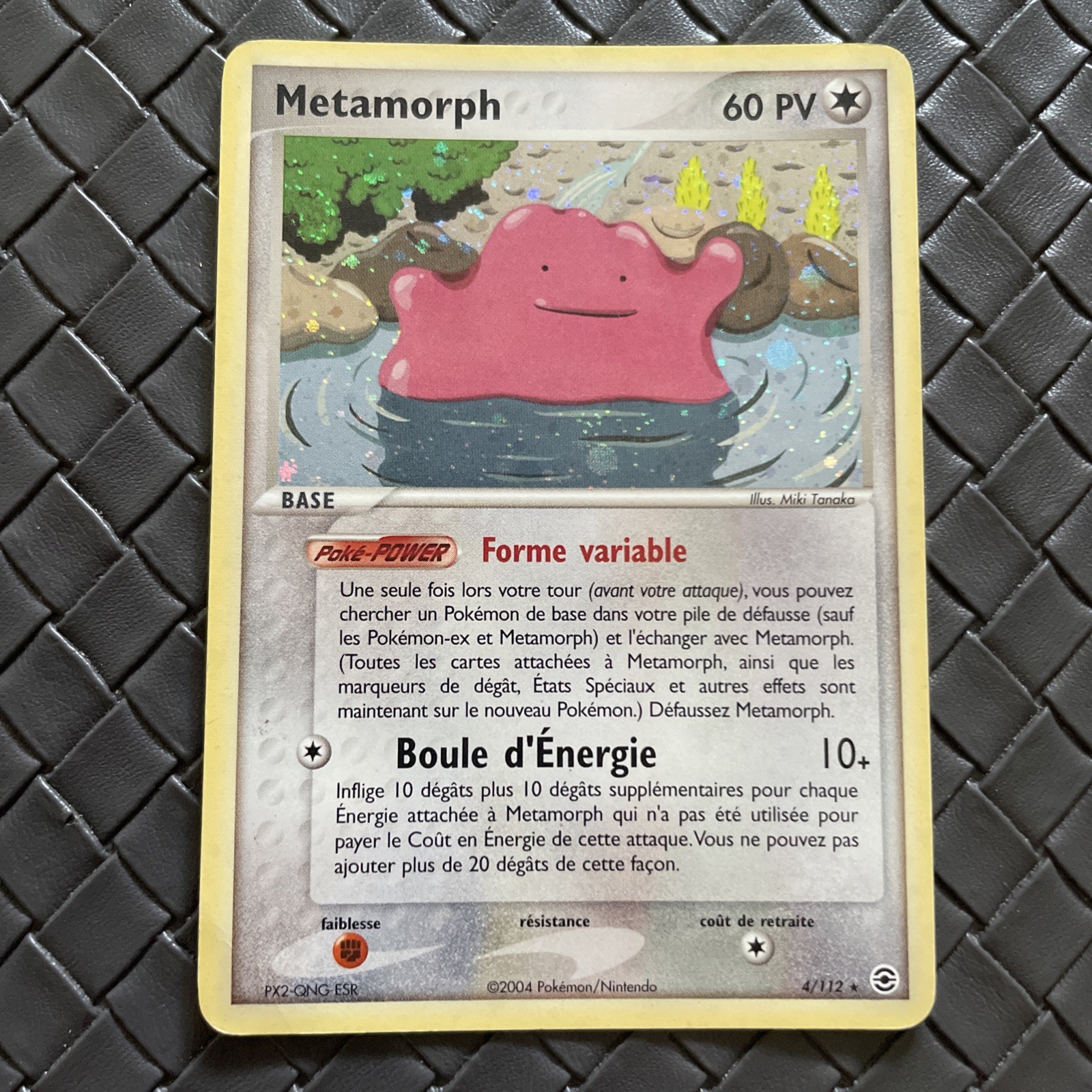 Pokemon Card Metamorph 4/112 Reverse Ex Fire Red French Leaf