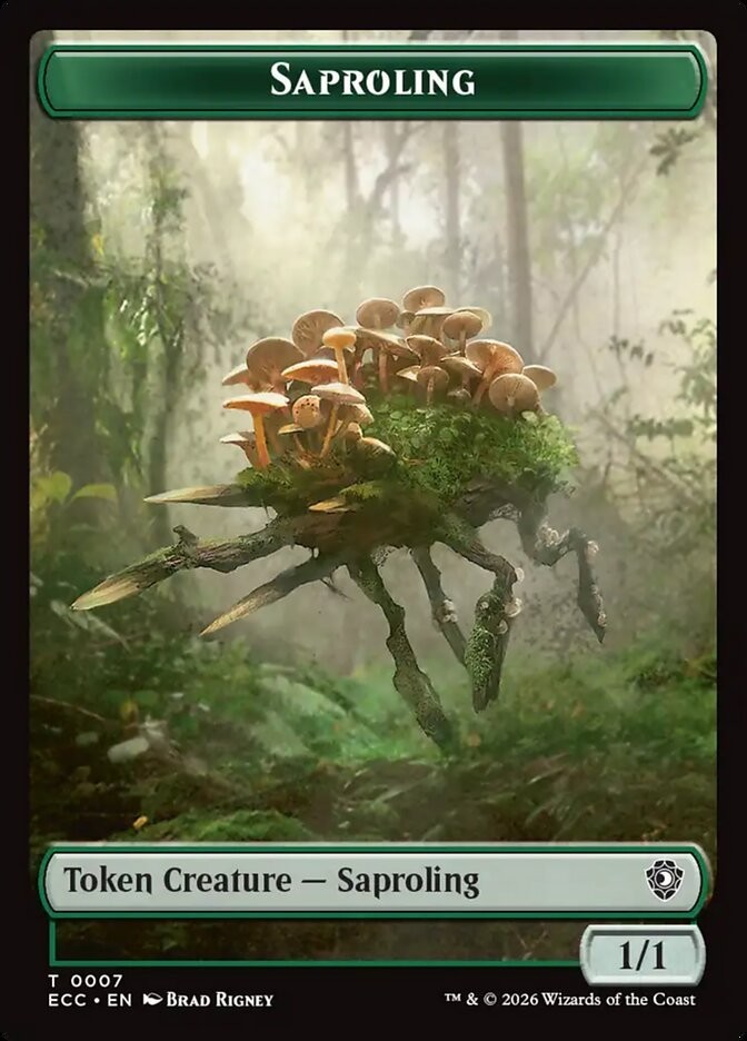 Plant Token – #7 – Commander: Lorwyn Eclipsed – NM MTG