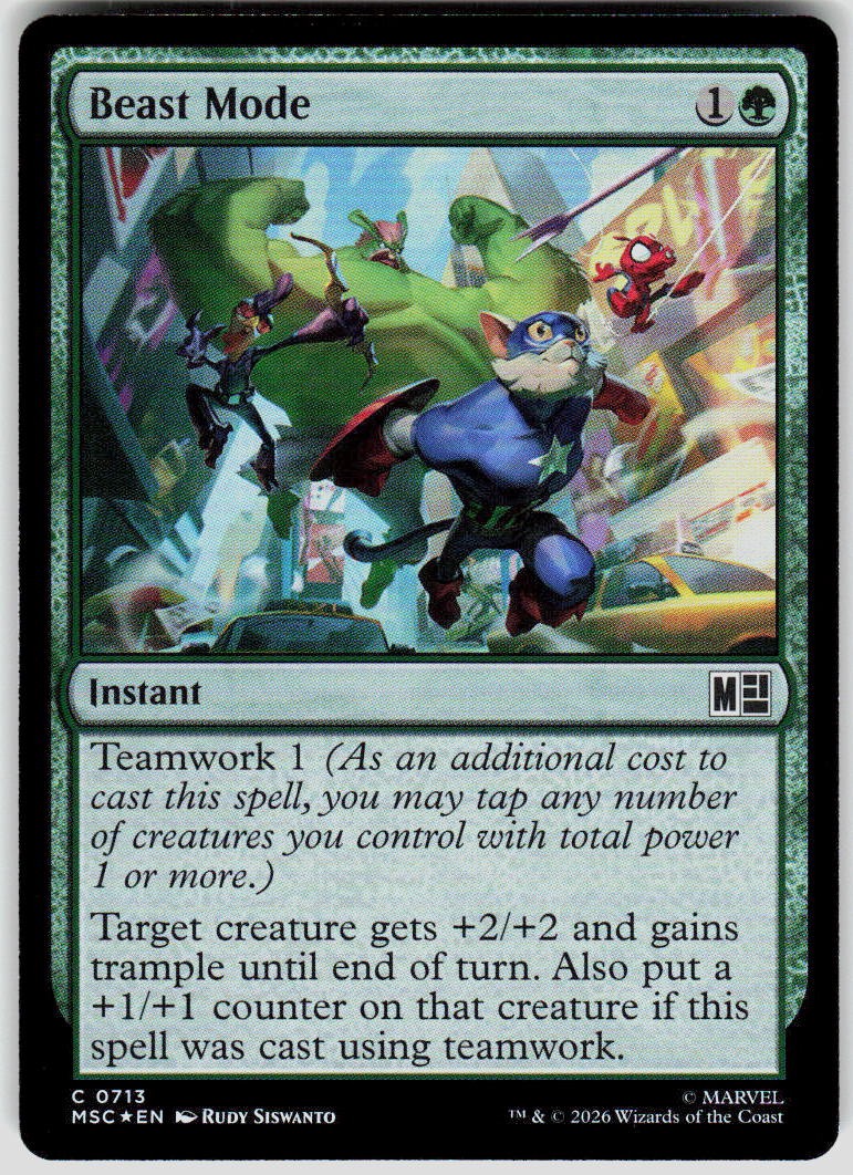 Beast Mode Foil 713 Commander: Marvel Super Heroes Magic the Gathering