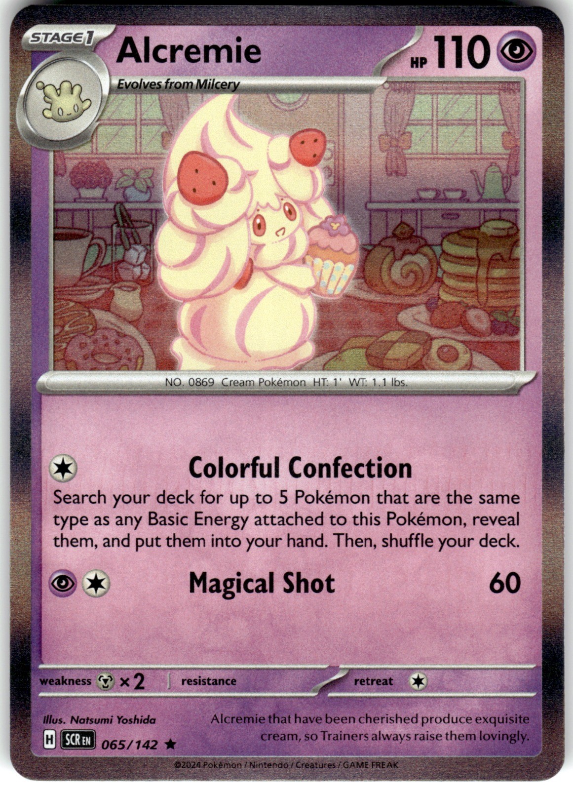 Alcremie Holo 065/142 SCR SV07: Stellar Crown Pokemon Card NM