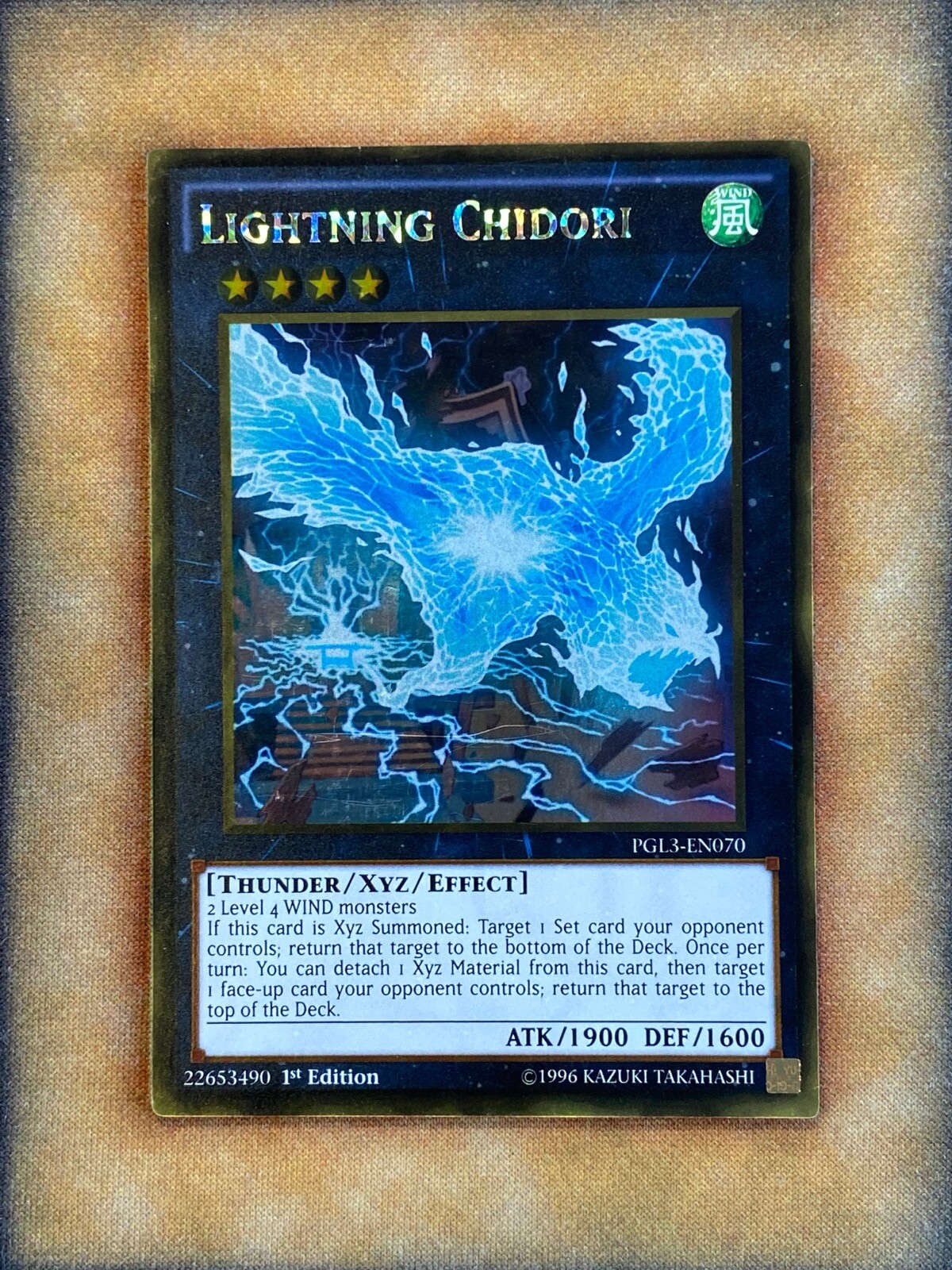 Yugioh Lightning Chidori PGL3-EN070 Gold Rare 1st Ed NM