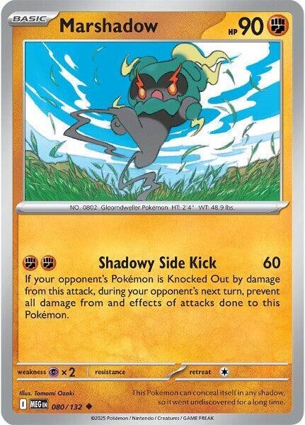 Marshadow #080/132 Me01 Mega Evolution Uncommon Reverse Holo Pokemon TCG NM