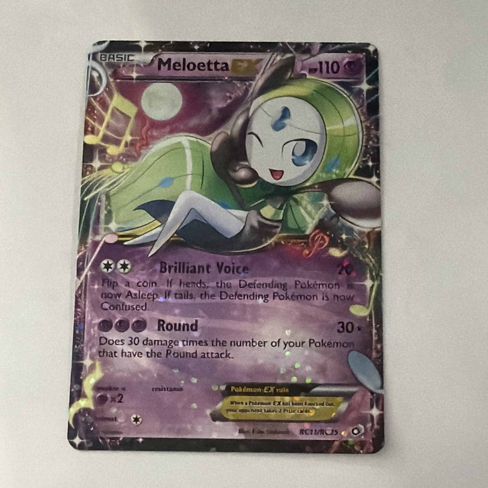 Pokemon TCG Meloetta EX RC11/RC25 Radiant Collection Holo Full Art Ultra Rare