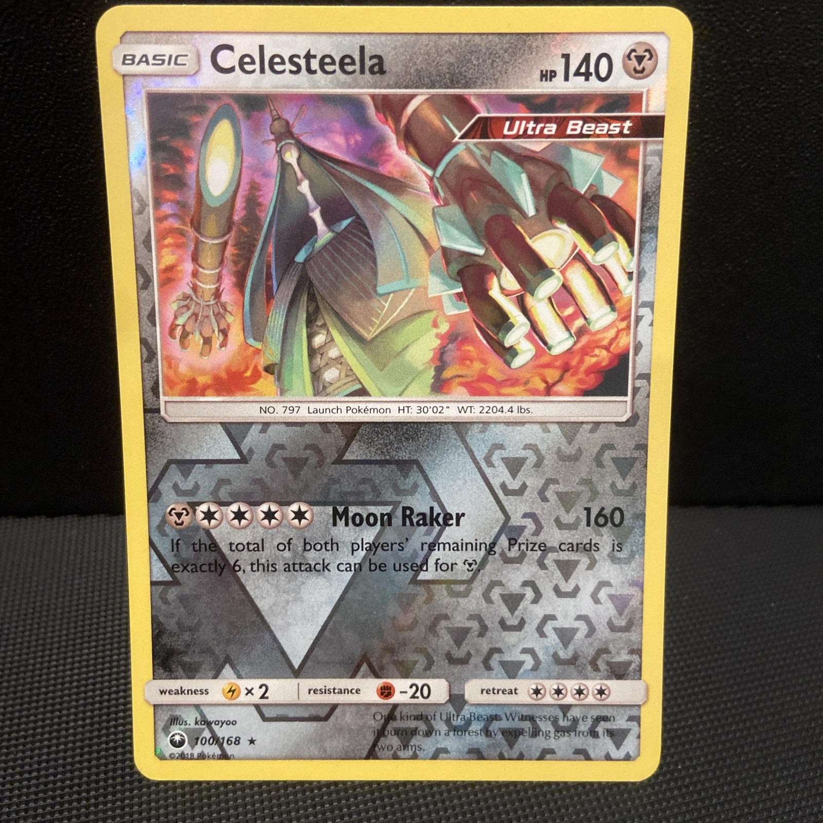 Celesteela – 100/168 – Reverse Holo Rare – NM, English Pokemon