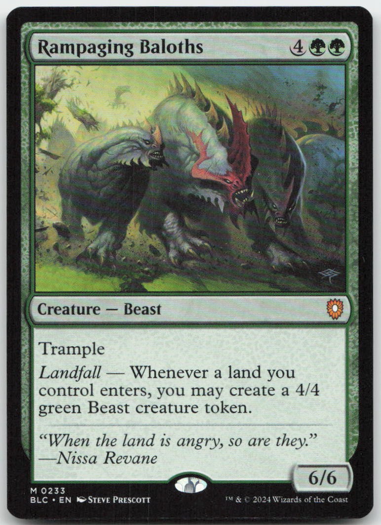 MTG : Rampaging Baloths Commander: Bloomburrow 233 : Mythic
