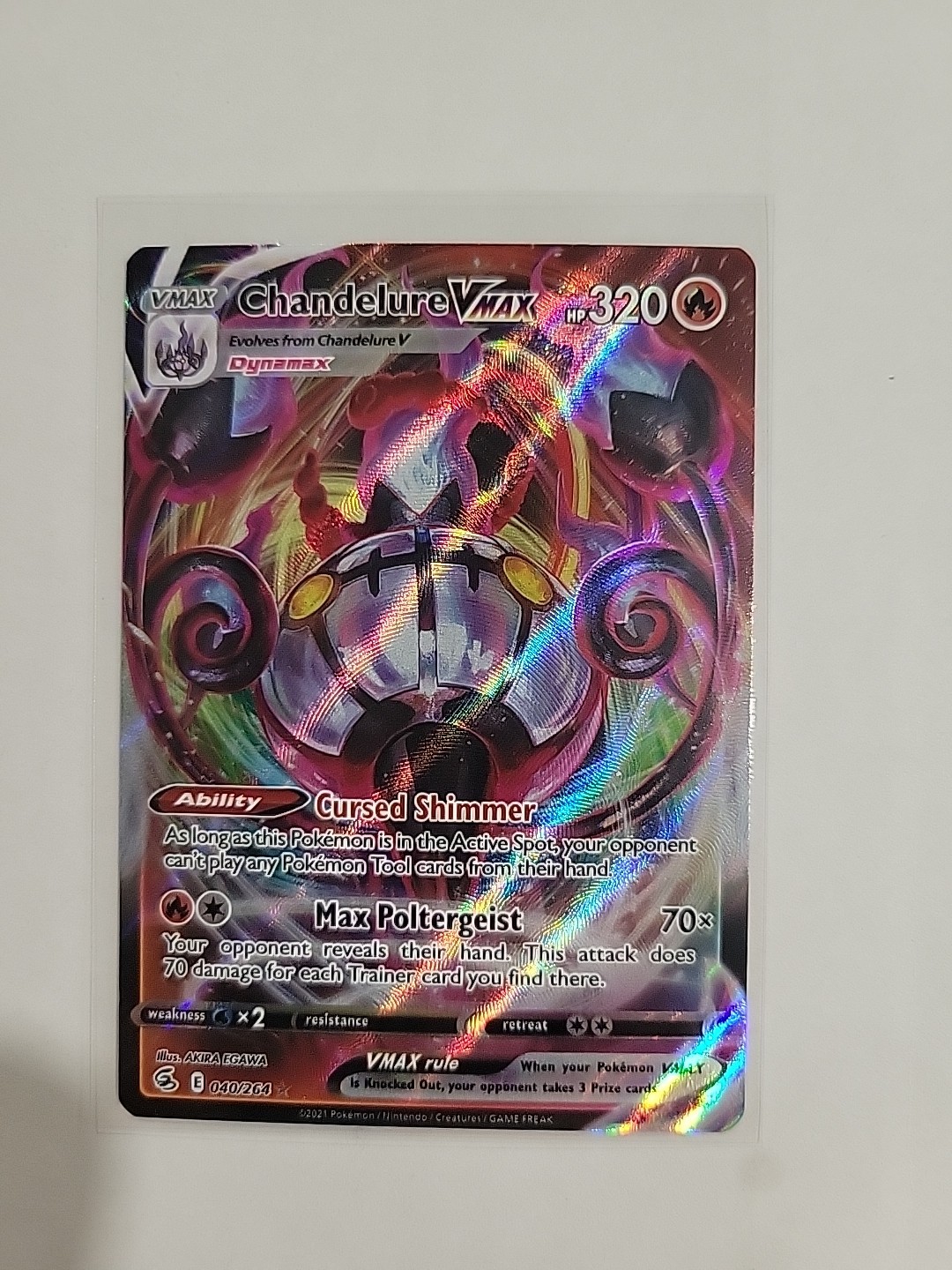 Chandelure VMAX 040/264 Swsh08: Fusion Strike Holo