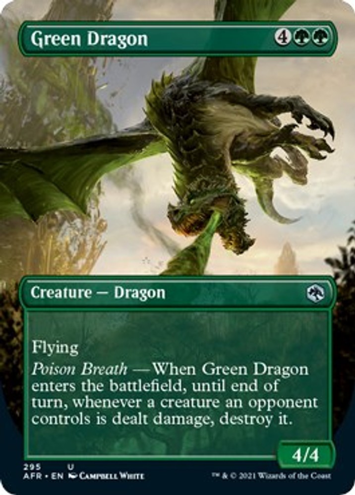 NM – Green Dragon (Borderless) [AFR – 295] Adventures in the Forgotten Realms
