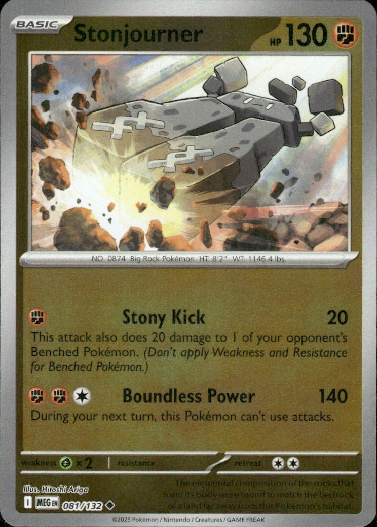 STONJOURNER 081/132 MEGA EVOLUTION UNCOMMON REVERSE HOLO POKEMON HITOSHI ARIGA