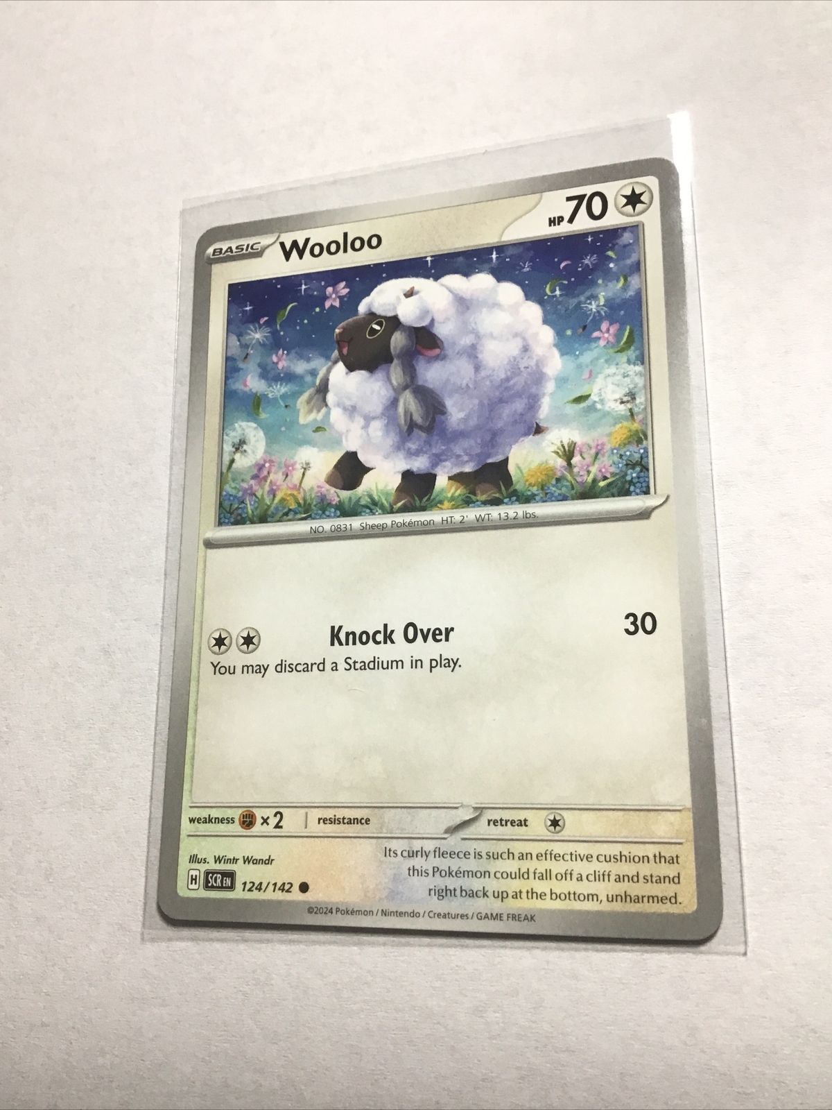 WOOLOO – 124/142 – Stellar Crown – Pokemon Card – NM