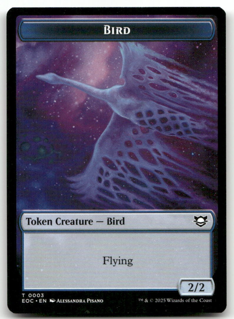 Bird // Golem (0012) Double-Sided Token #3 // 12 NM Edge of Eternities Magic MTG
