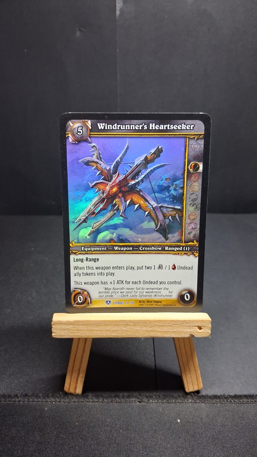 Windrunners Heartseeker Citadel 27/30 Foil World of Warcraft Trading Card Game