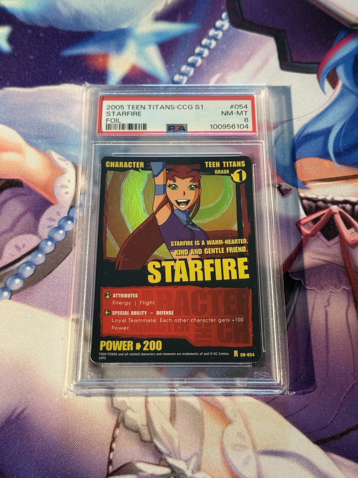 2005 Teen Titans CCG Starfire Foil Sequential PSA 8 & 9