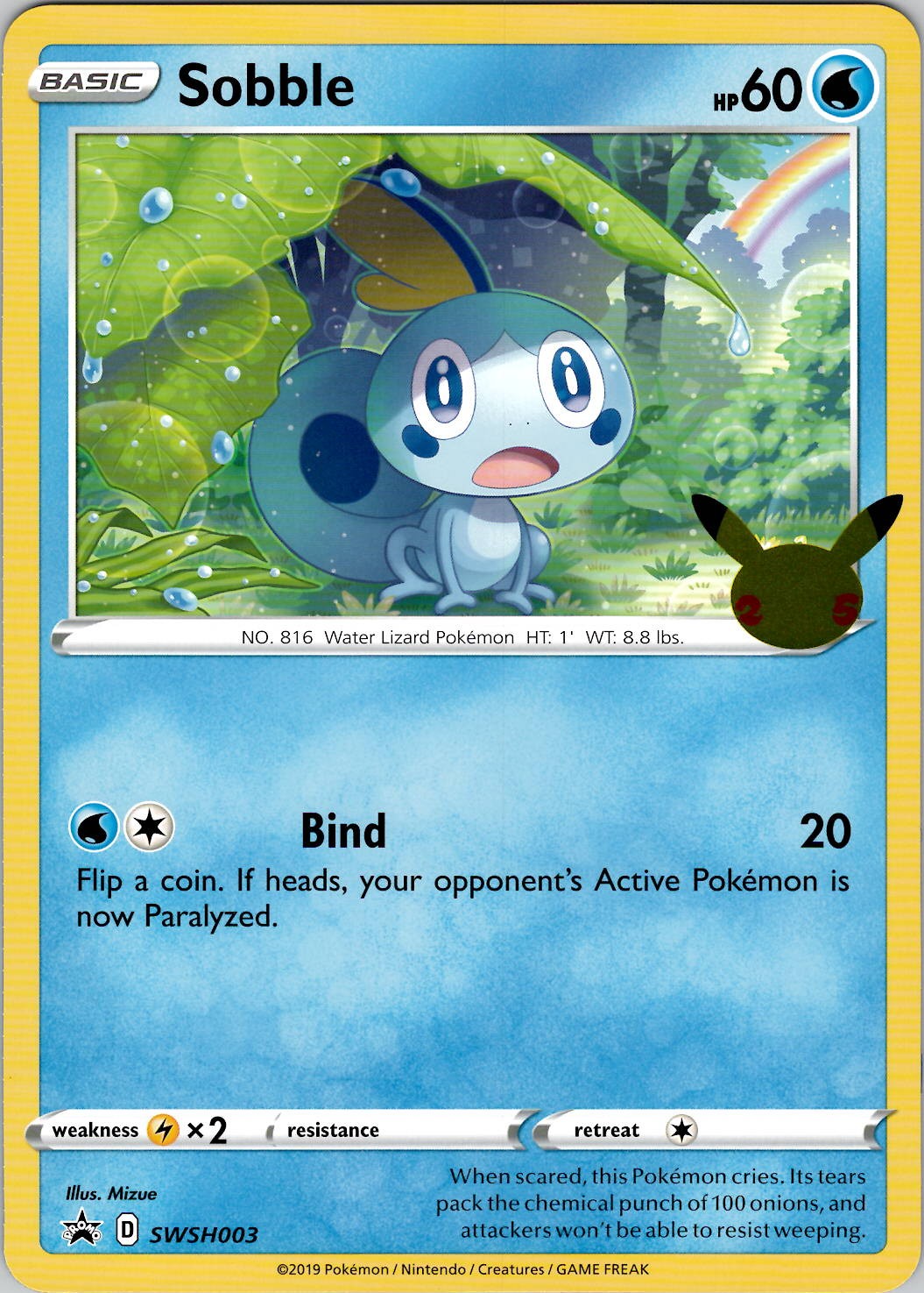Sobble First Partner Pack SWSH003 JUMBO CARD NM