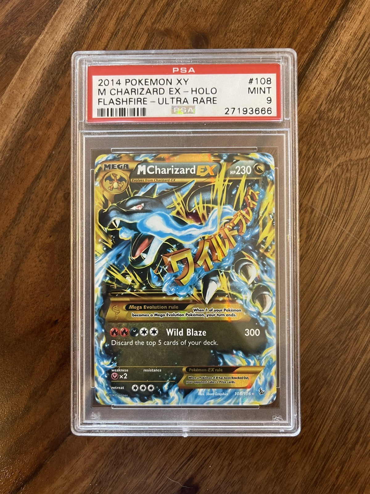 M Charizard EX 108/106 PSA 9 XY Flashfire Secret Rare Holo Pokemon Card
