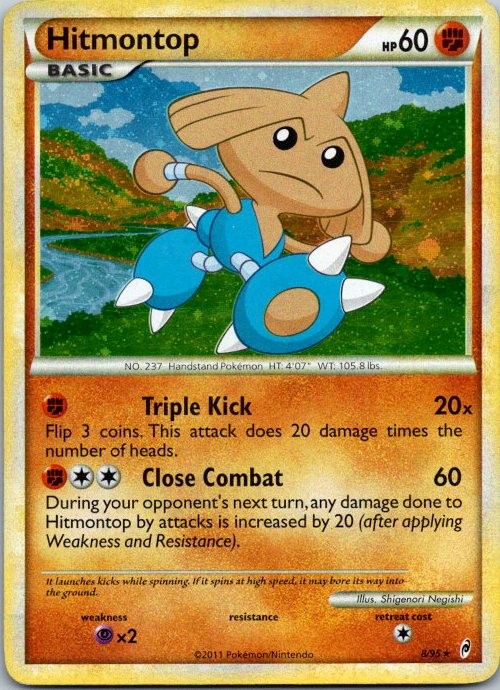 Hitmontop Holo Holo Rare Call of Legends 8/95 LP