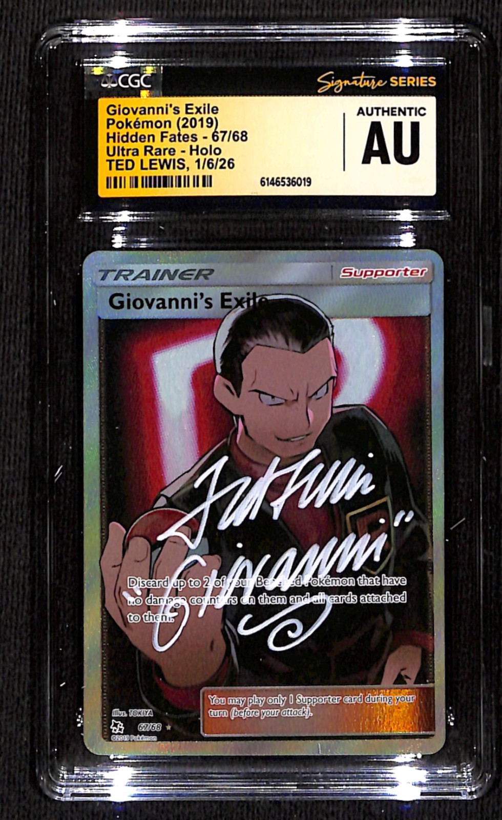 CGC Authentic Signed Ted Lewis Giovanni’s Exile (Full Art) 67/68 Hidden Fates