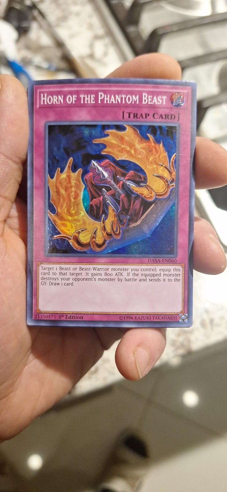 Horn of the Phantom Beast DASA-EN060 Dark Saviors 1st Edition NM Super Rare Holo