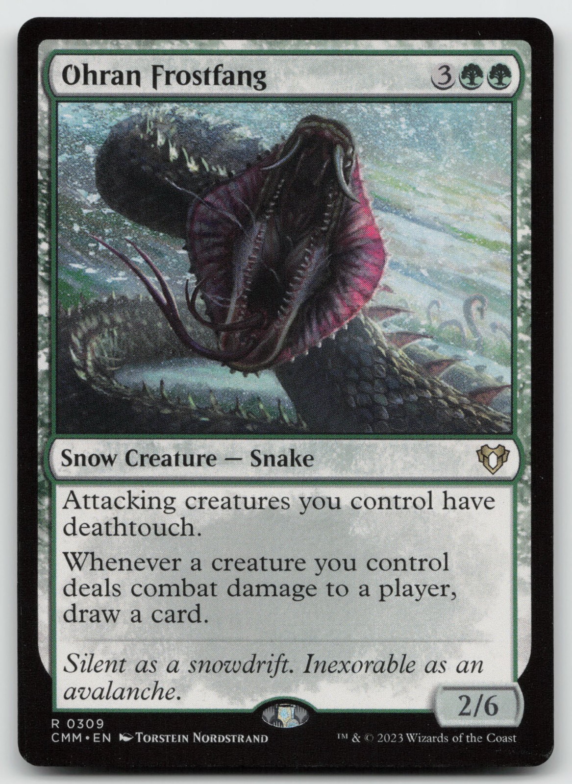 Magic: The Gathering Creature Ohran Frostfang Rare Regular