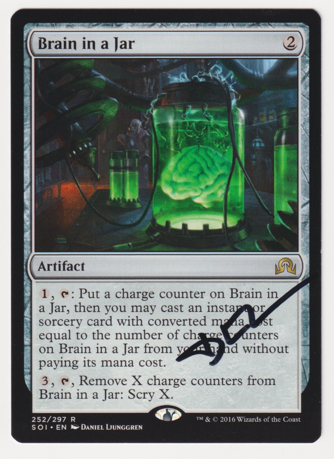 Signed Brain in a Jar LP Shadows over Innistrad Artist Daniel Ljunggren 2016 MTG