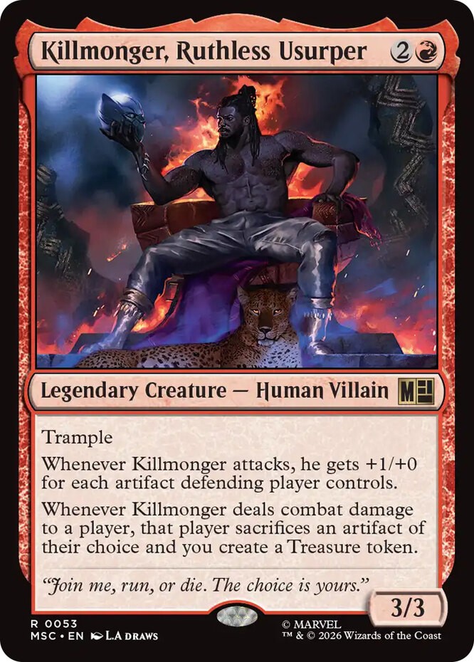 x1 Killmonger, Ruthless Usurper R MTG Commander: Marvel Super Heroes M/NM, Engli