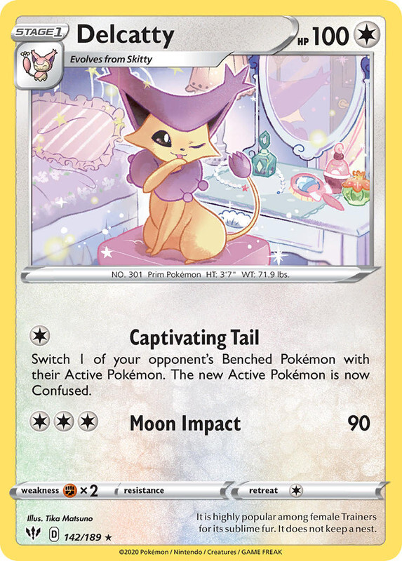 Delcatty 142/189 Rare Darkness Ablaze Pokemon TCG