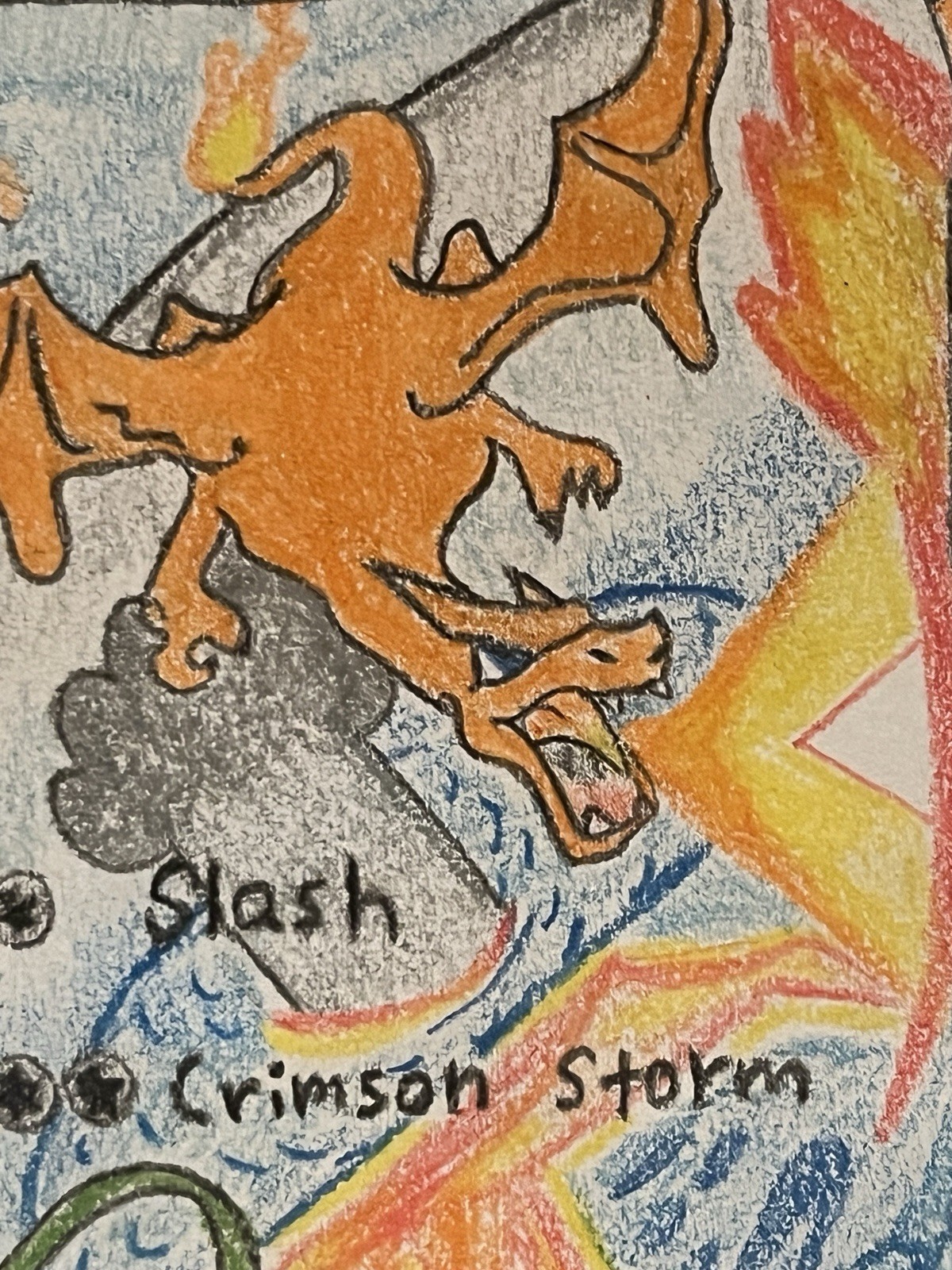 Pokemon Pocket Charizard Immersive Rare #280 Hand Drawn Art Color Pencil Drawing