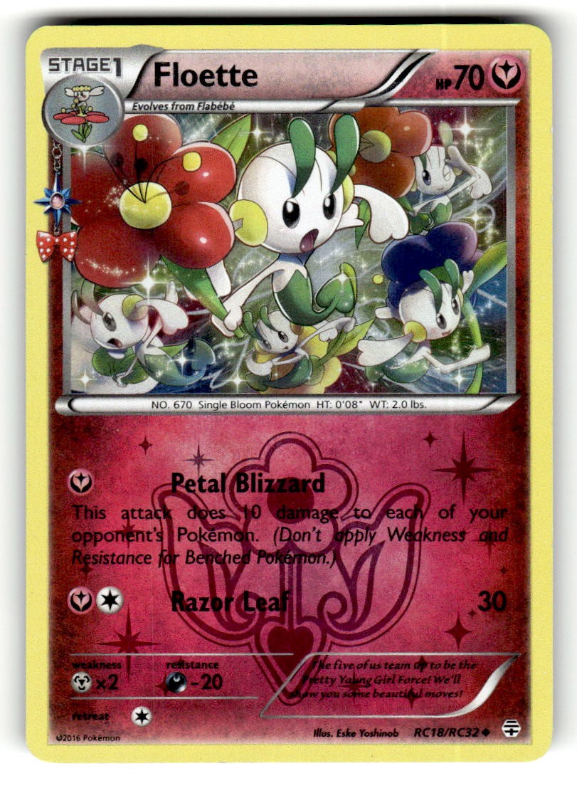 Floette RC18/RC32 Uncommon Generations Holo Pokemon Moderately Played