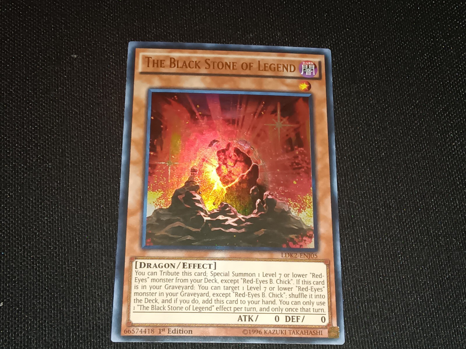 Yu Gi Oh! The Black Stone Of Legend/LDK2-ENJ05/1 St Edition/ Near Mint.