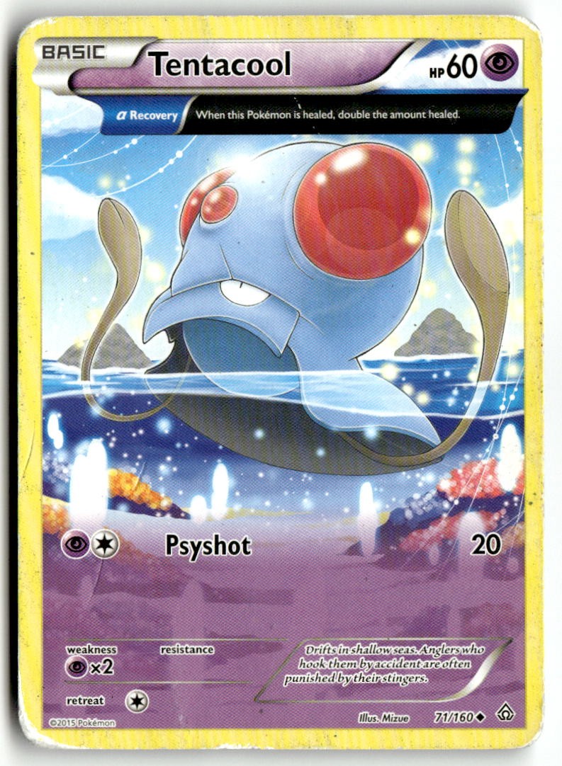 Tentacool Heavily Played 71/160 Primal Clash Pokemon