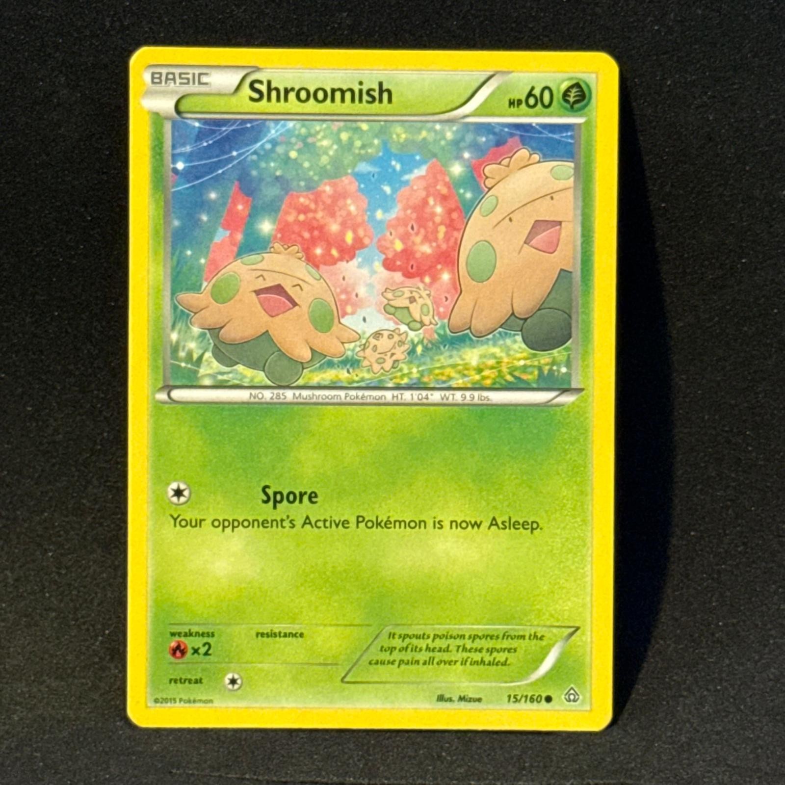 Shroomish 15/160 Common Primal Clash Pokemon Near Mint