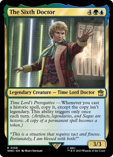 The Sixth Doctor NM MTG Universes Beyond: Doctor Who [WHO] #159 Rare Regular