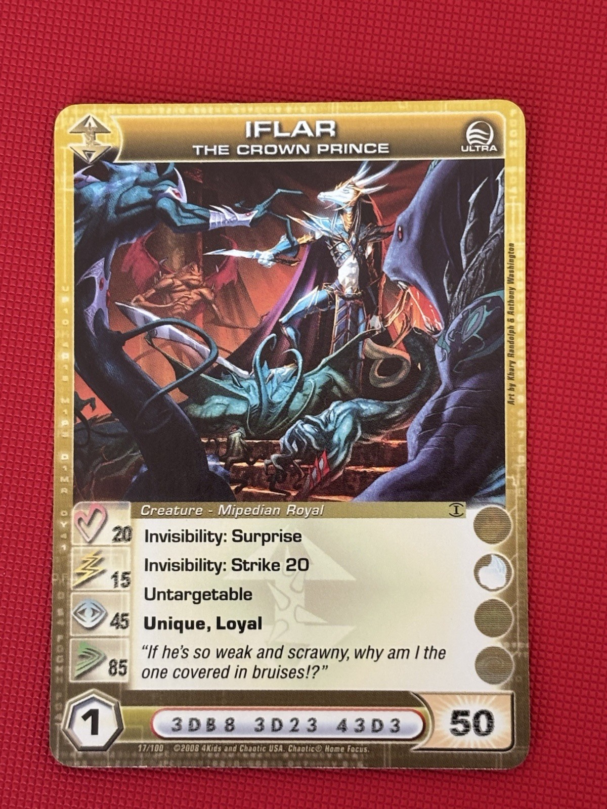 Chaotic TCG Iflar the Crown Prince 2 Max S/E Turn of the Tide Ultra Rare