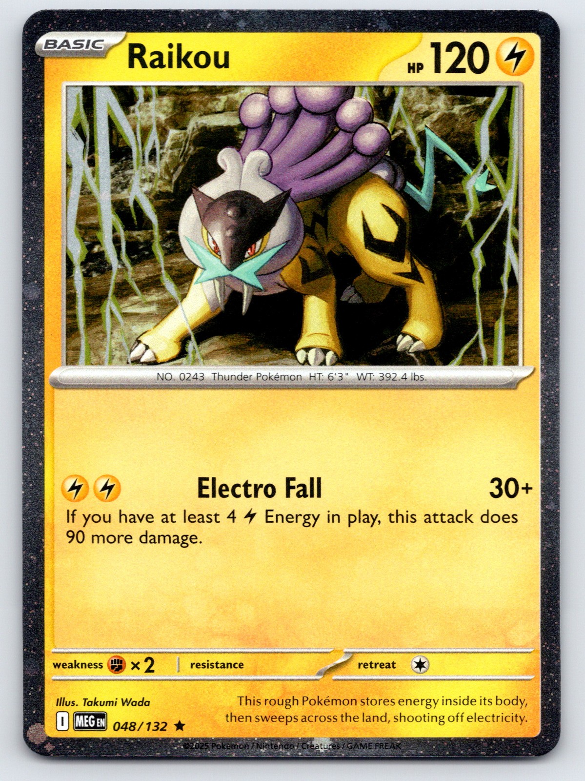 Raikou – (Cosmos Holo) Holo – ME01: Mega Evolution 048/132 – NM Condition