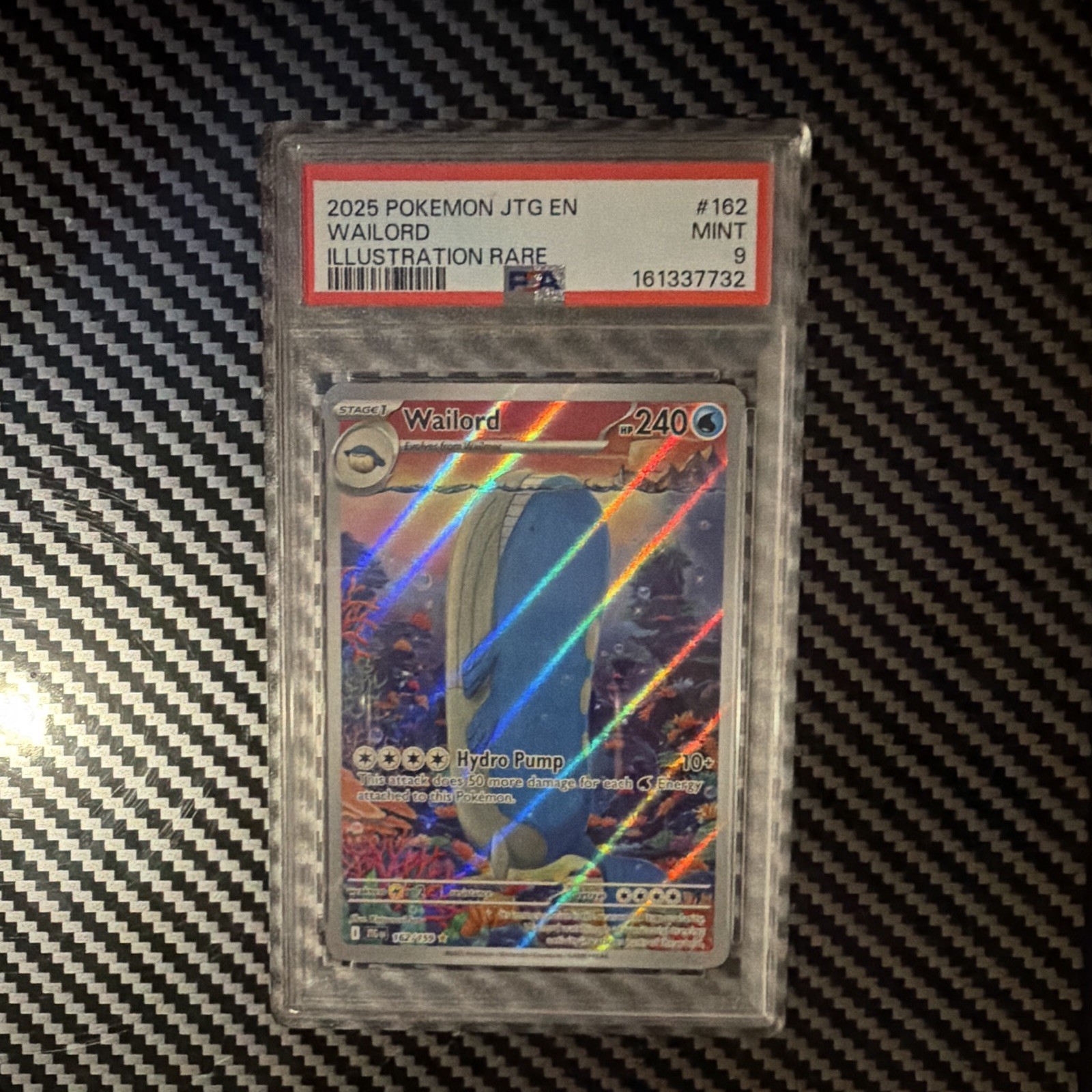 Pokémon TCG Wailord 162/159 Illustration Rare Holo EN PSA 9 2025