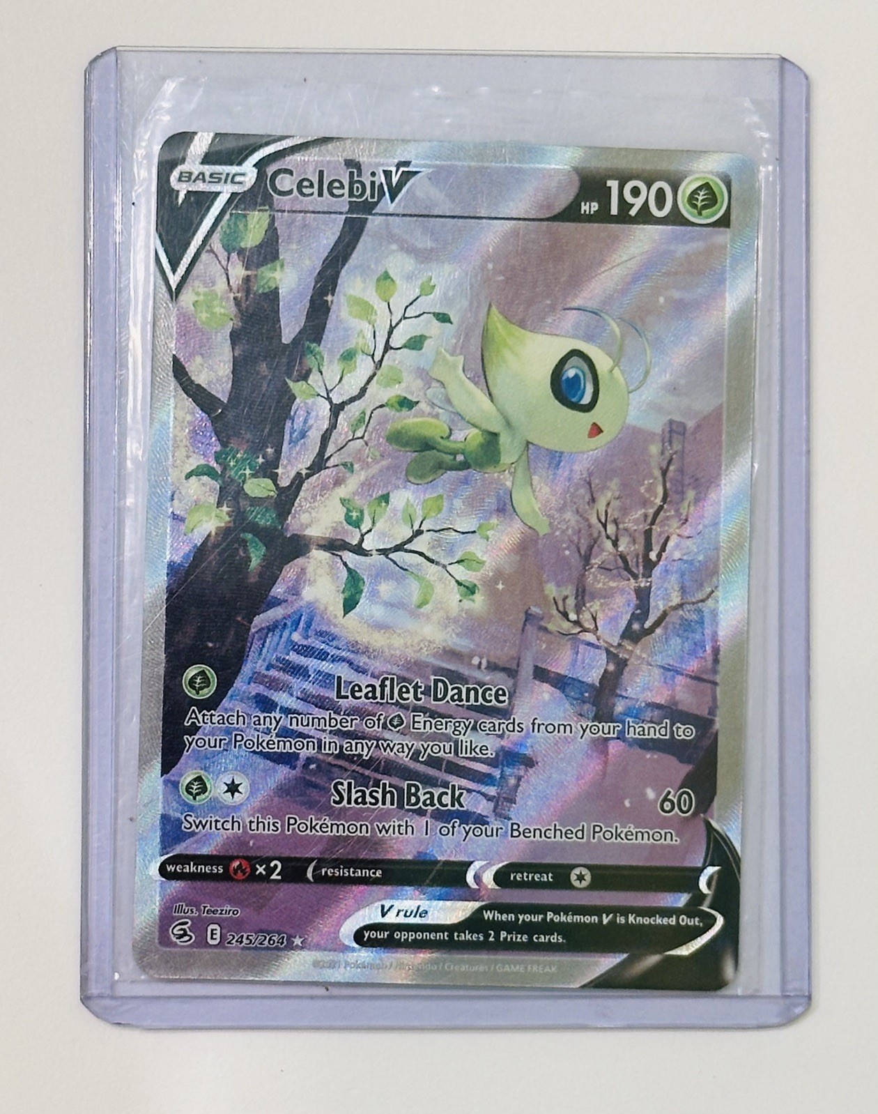 Pokémon Fusion Strike Celebi V Alternate Full Art 245/264
