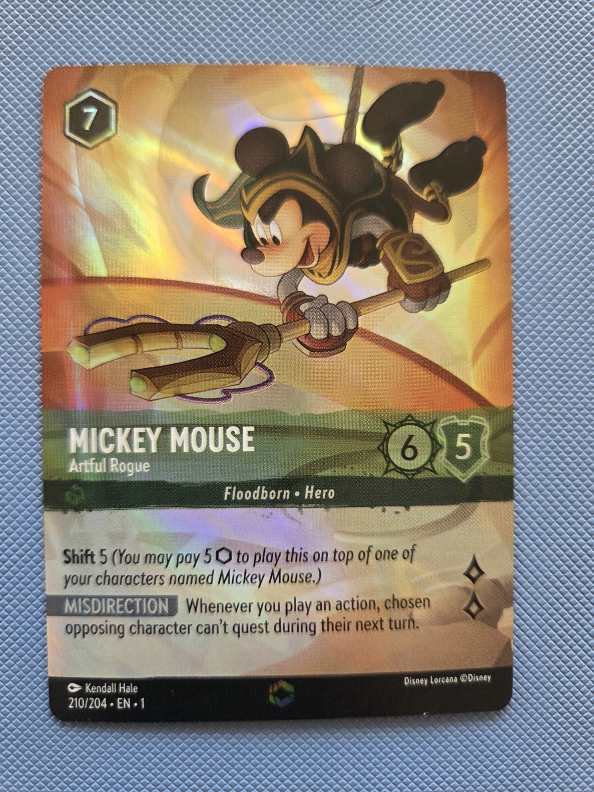 Disney Lorcana Mickey Mouse – Artful Rogue 210/204 Enchanted The First Chapter