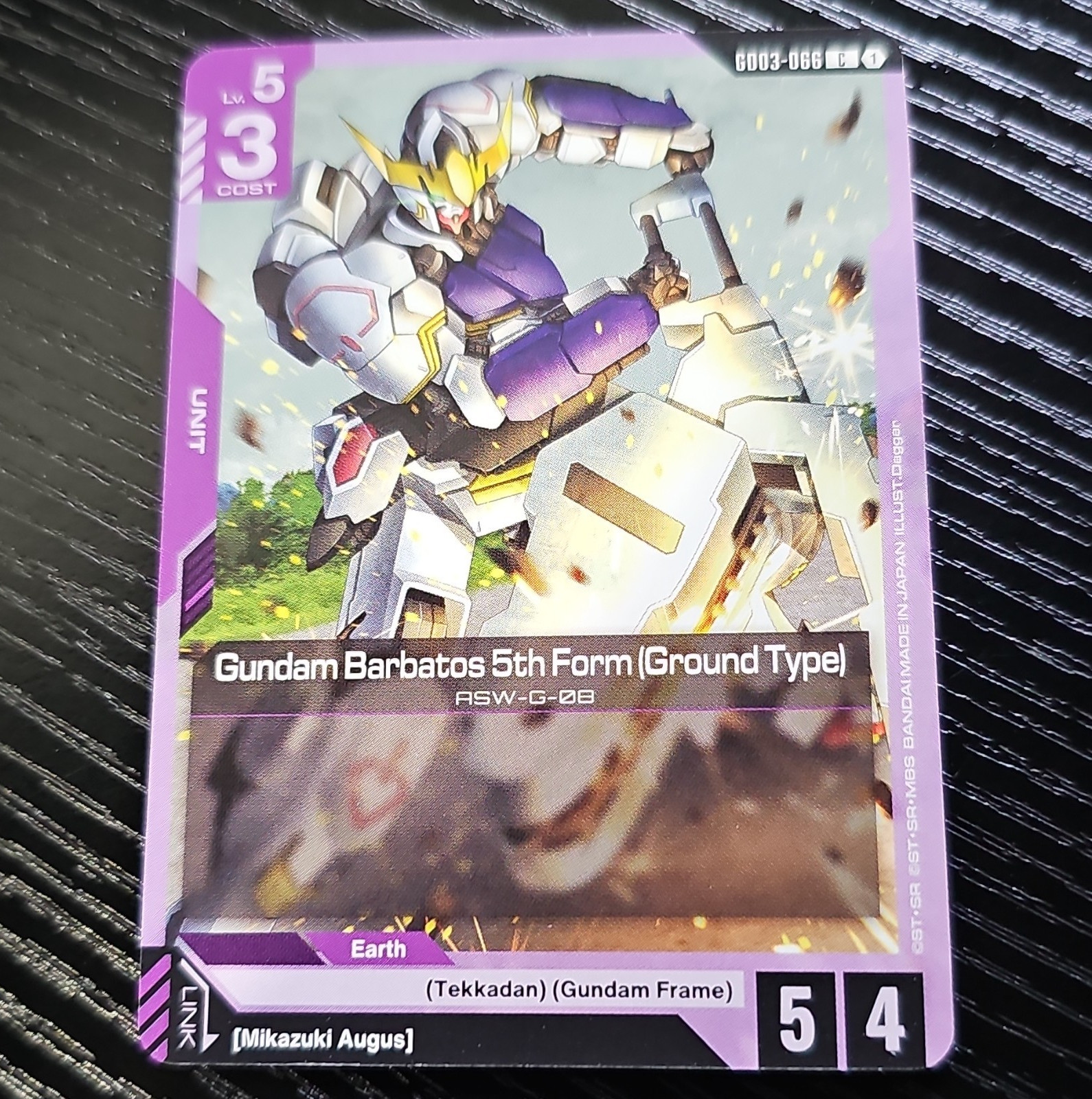 Gundam Barbatos 5th Form Ground Type Unit Card G003-066 Bandai Gundam CCG