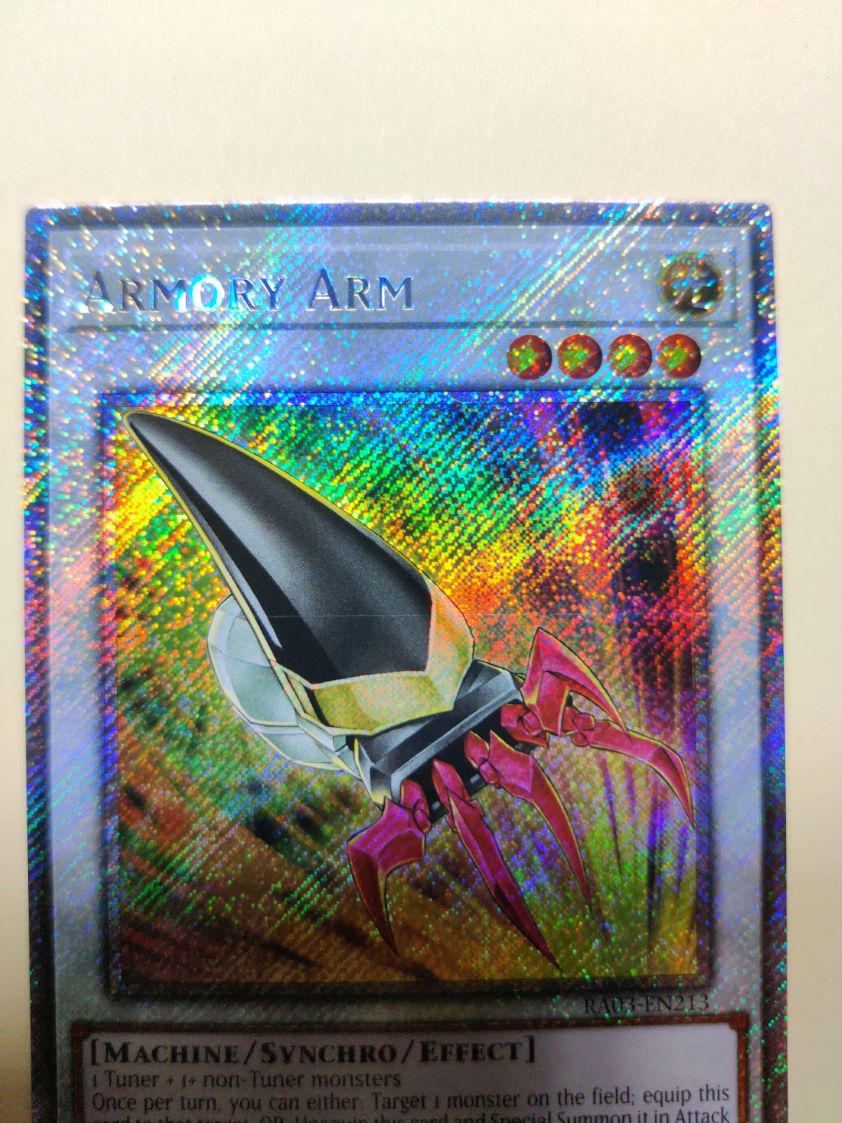 Armory Arm RA03-EN213 Platinum Secret Rare 1st Edition LP