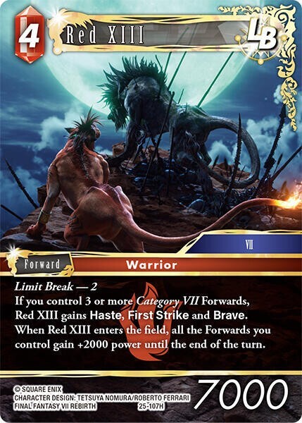 Red XIII – 25-107H NM – Final Fantasy